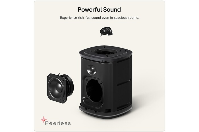 LG Stereo 75wireless speaker showcasing its internal acoustic design and premium drivers engineered to deliver powerful, room-filling sound.